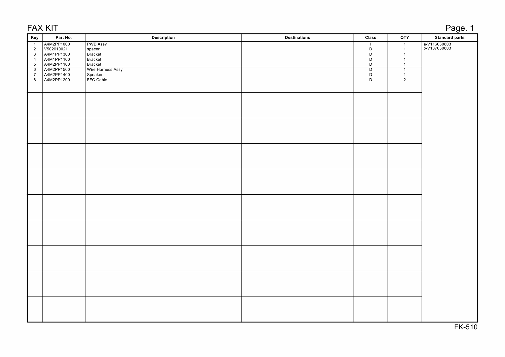 Konica-Minolta Options FK-510 A4M2 Parts Manual-6